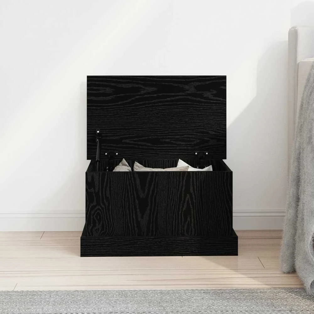 Saugojimo dėžė juoda ąžuolo 50 x 30 x 28 cm Apdirbta mediena
