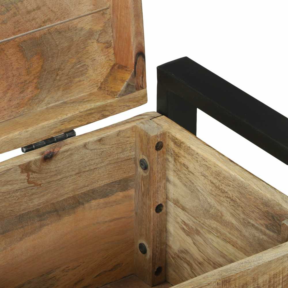 Saugojimo dėžės Ruda 60 x 30 x 30 cm Mango medienos masyvas