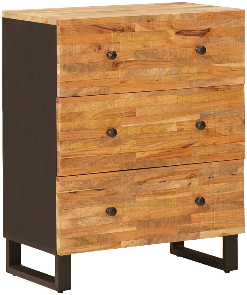 Sandėliavimo komodas 60 x 33 x 75 cm Kietas mango medis Ruda