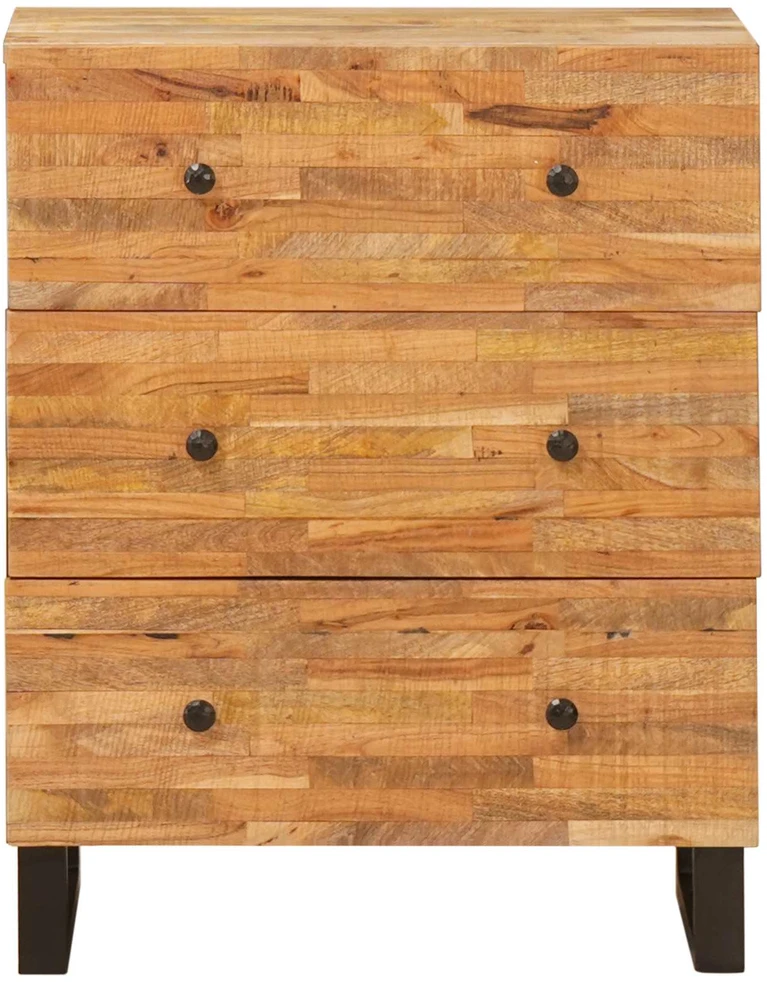 Sandėliavimo komodas 60 x 33 x 75 cm Kietas mango medis Ruda