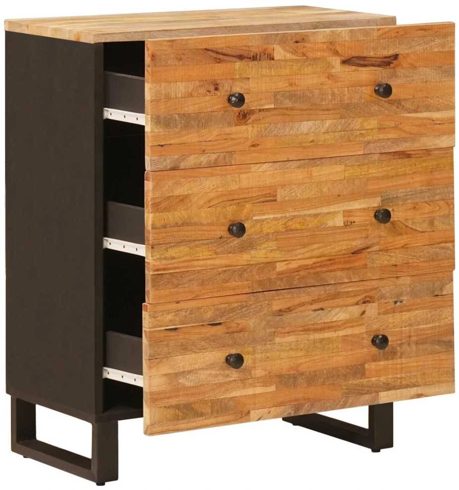 Sandėliavimo komodas 60 x 33 x 75 cm Kietas mango medis Ruda