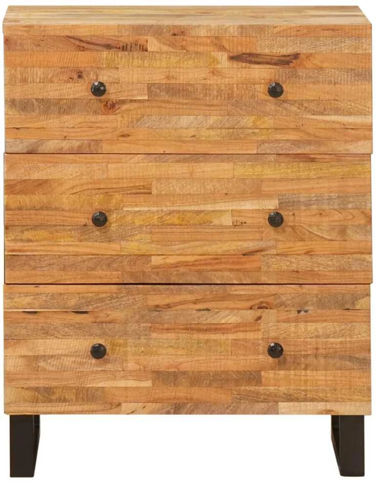Sandėliavimo komodas 60 x 33 x 75 cm Kietas mango medis Ruda