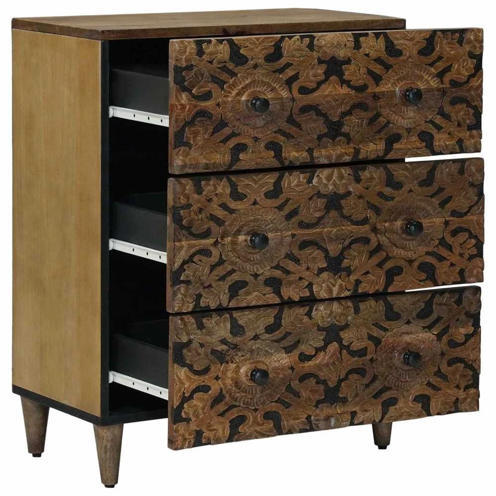 Sandėliavimo komodas Ruda 60 x 33,5 x 75 cm Kietas mango medis