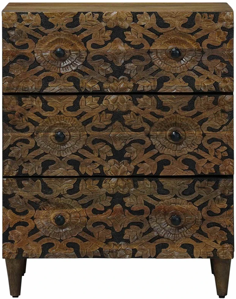 Sandėliavimo komodas Ruda 60 x 33,5 x 75 cm Kietas mango medis