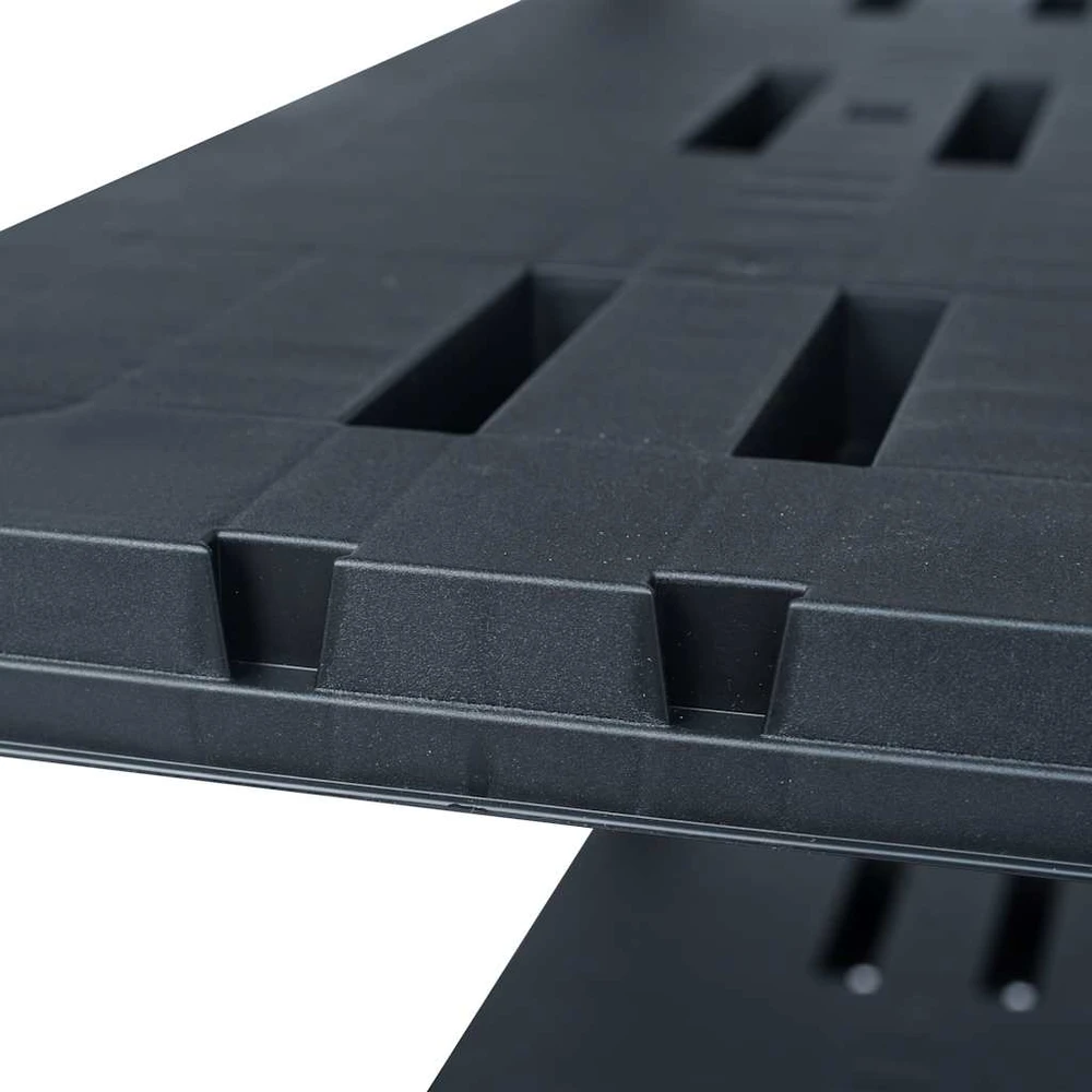 Sandėliavimo lentynos, 2vnt., juod., 90x40x138cm, plast., 220kg