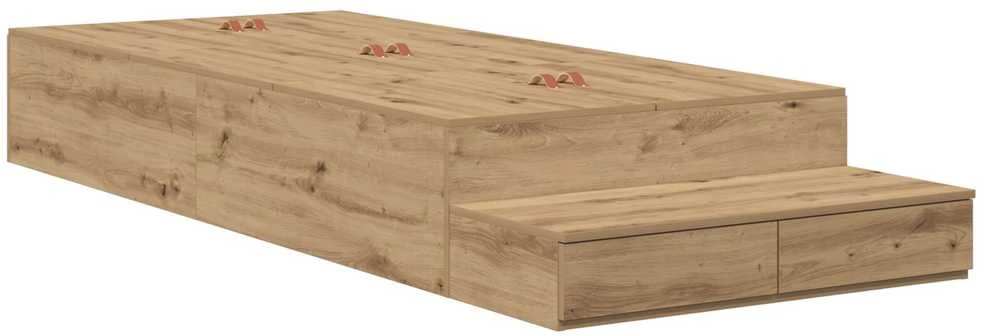 Lova su daiktų laikymo vieta Amatininkų ąžuolas 100 cm