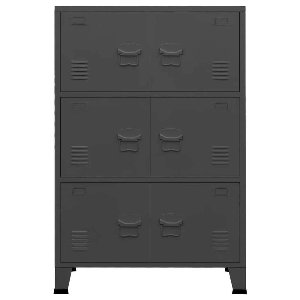 Sandėliavimo spintelė, antracito, 75x40x115cm, metalas