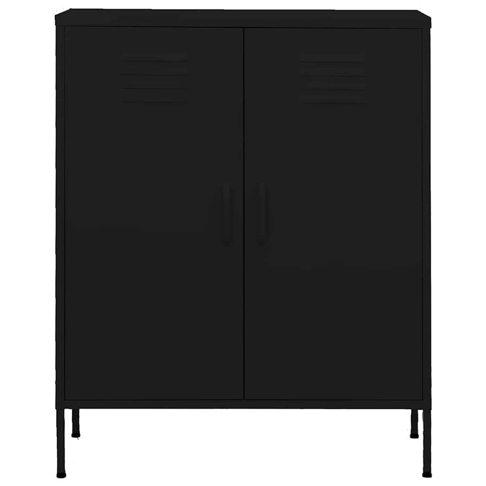Sandėliavimo spintelė, juodos spalvos, 80x35x101,5cm, plienas