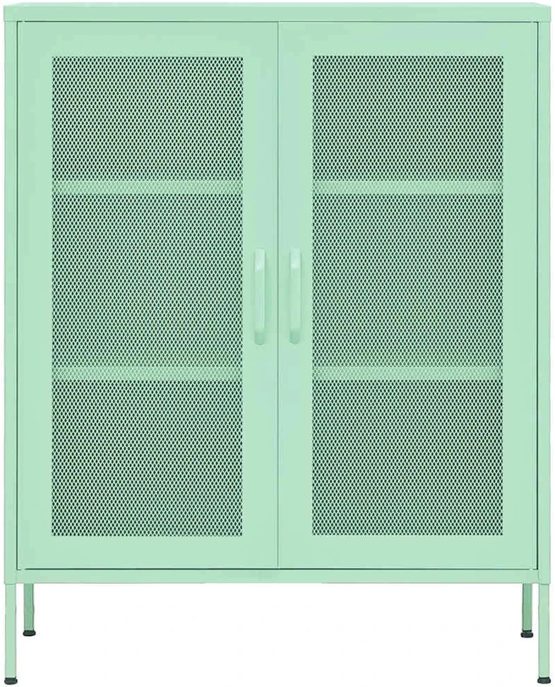 Sandėliavimo spintelė, mėtinės spalvos, 80x35x101,5cm, plienas