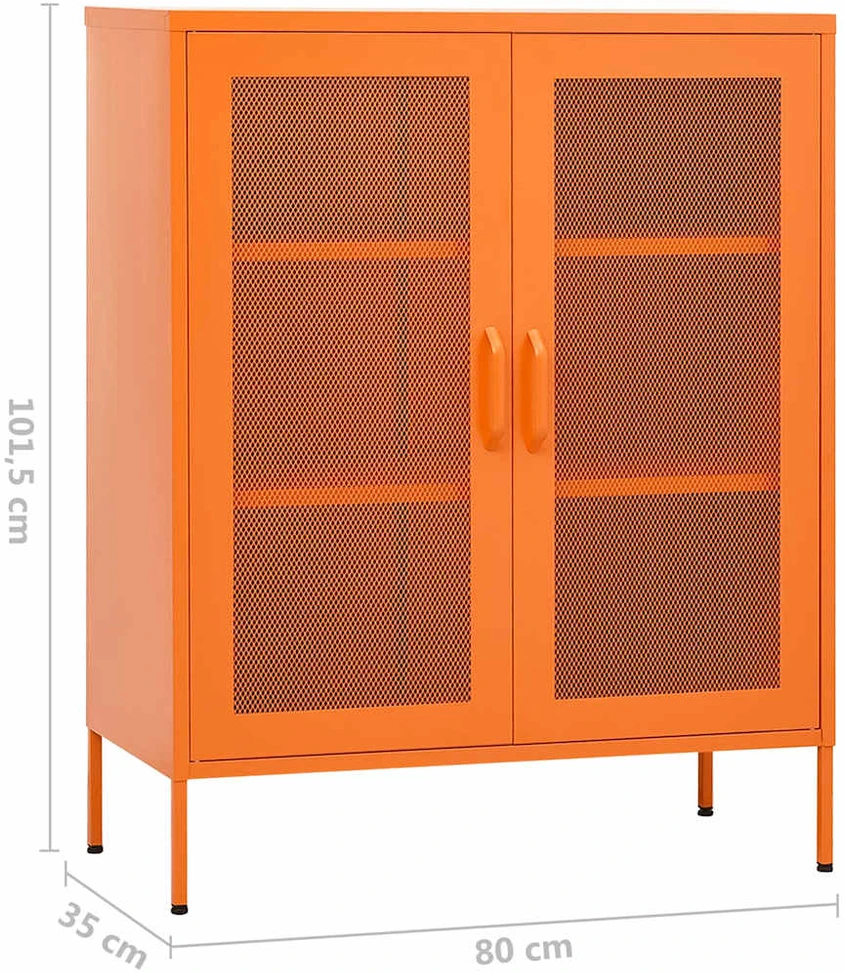 Sandėliavimo spintelė, oranžinė, 80x35x101,5cm, plienas