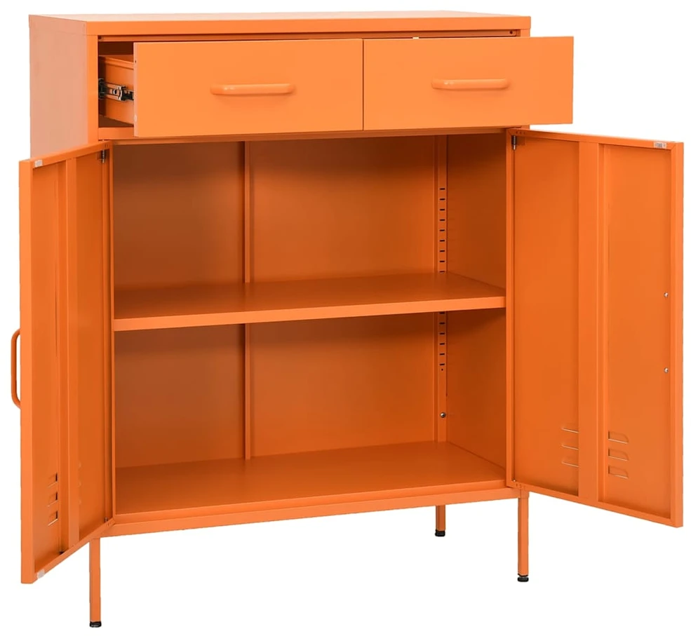 Sandėliavimo spintelė, oranžinė, 80x35x101,5cm, plienas