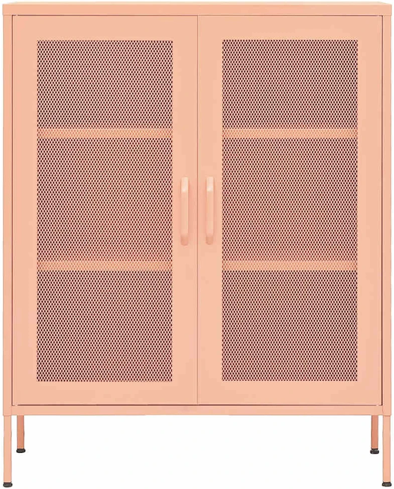 Sandėliavimo spintelė, rožinės spalvos, 80x35x101,5cm, plienas
