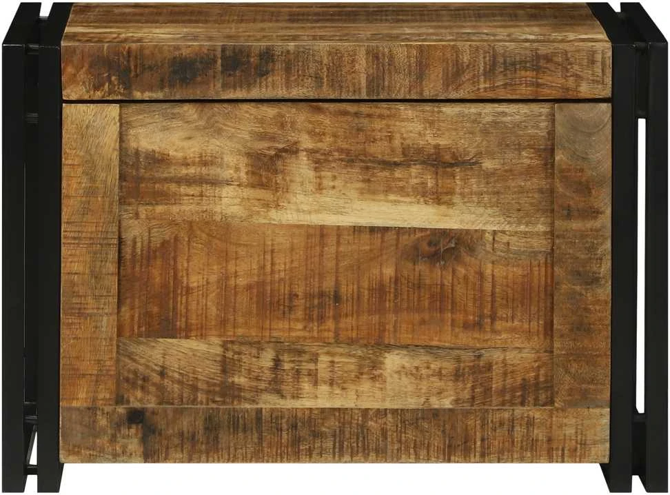 Saugojimo dėžė Ruda ir juoda 60 x 40 x 41 cm Kietas mango medis