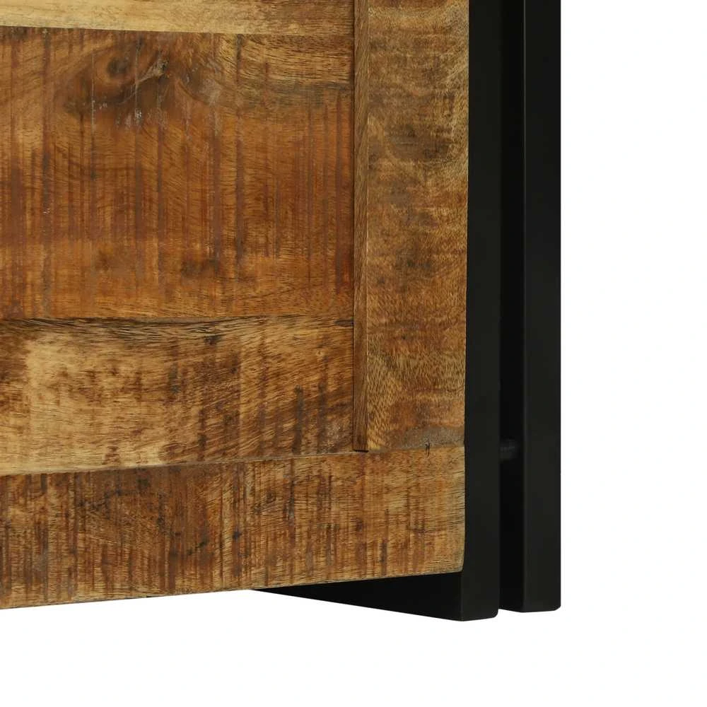 Saugojimo dėžė Ruda ir juoda 60 x 40 x 41 cm Kietas mango medis