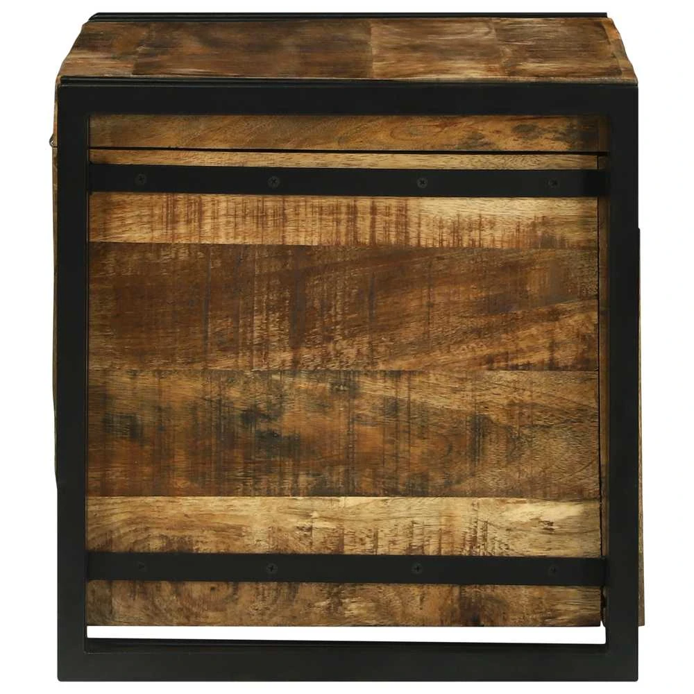 Saugojimo dėžė Ruda ir juoda 60 x 40 x 41 cm Kietas mango medis