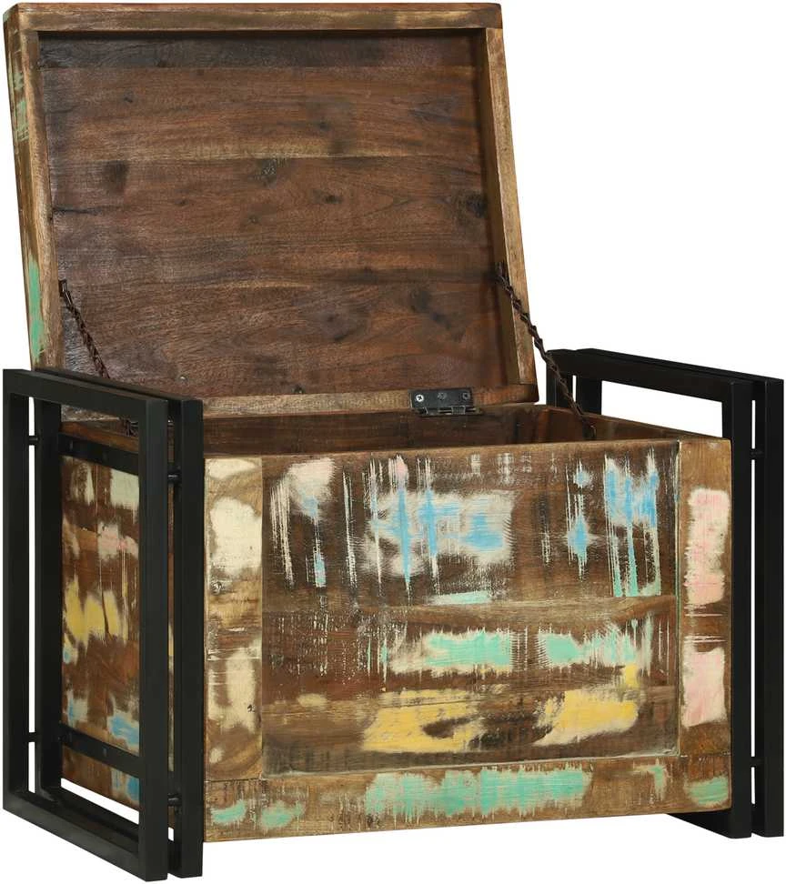 Saugojimo dėžė Ruda ir juoda 60 x 40 x 41 cm apdirbta mediena