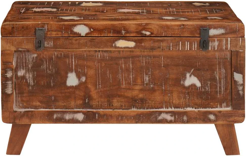 Saugojimo dėžė 70 x 35 x 40 cm perdirbtos medienos masyvas