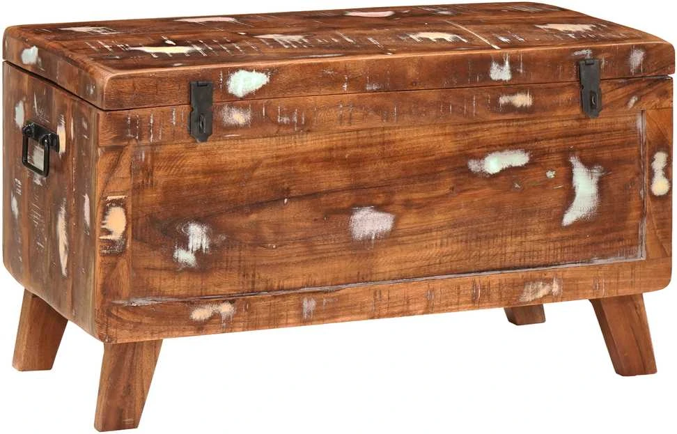 Saugojimo dėžė 70 x 35 x 40 cm perdirbtos medienos masyvas
