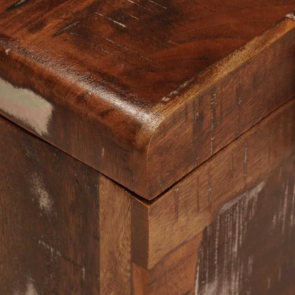 Saugojimo dėžė 70 x 35 x 40 cm perdirbtos medienos masyvas
