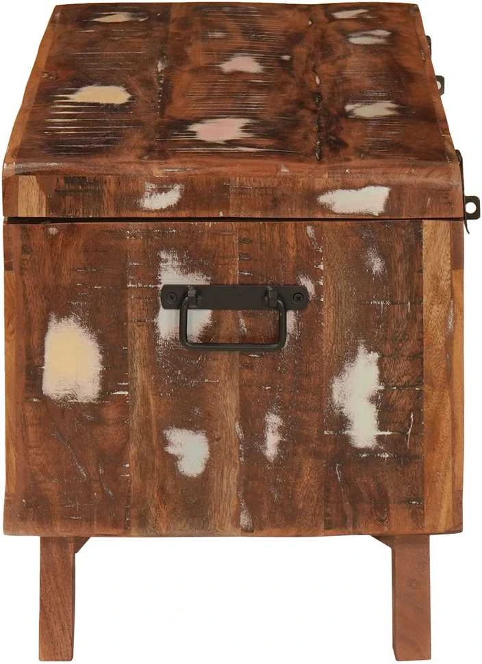 Saugojimo dėžė 70 x 35 x 40 cm perdirbtos medienos masyvas