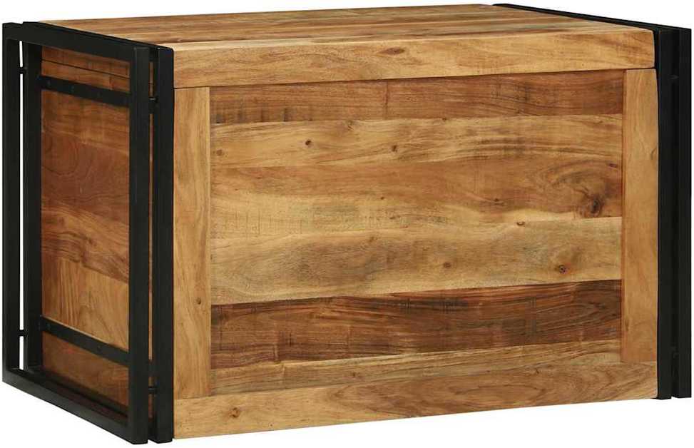 Saugojimo dėžė Ruda ir juoda 80 x 50 x 50 cm Akacijos mediena