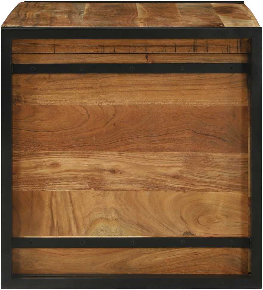 Saugojimo dėžė Ruda ir juoda 80 x 50 x 50 cm Akacijos mediena