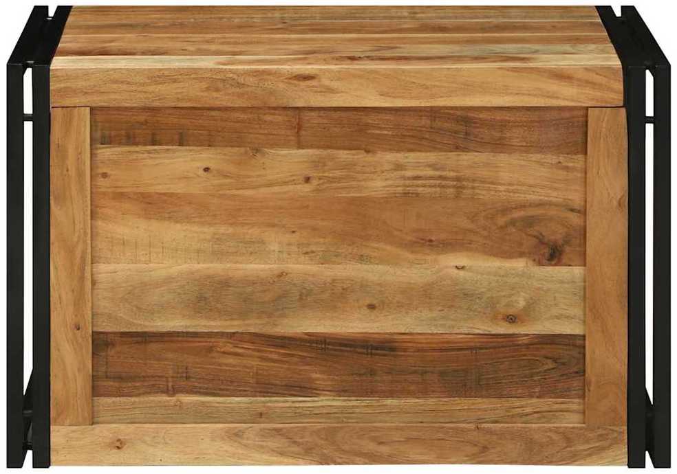 Saugojimo dėžė Ruda ir juoda 80 x 50 x 50 cm Akacijos mediena