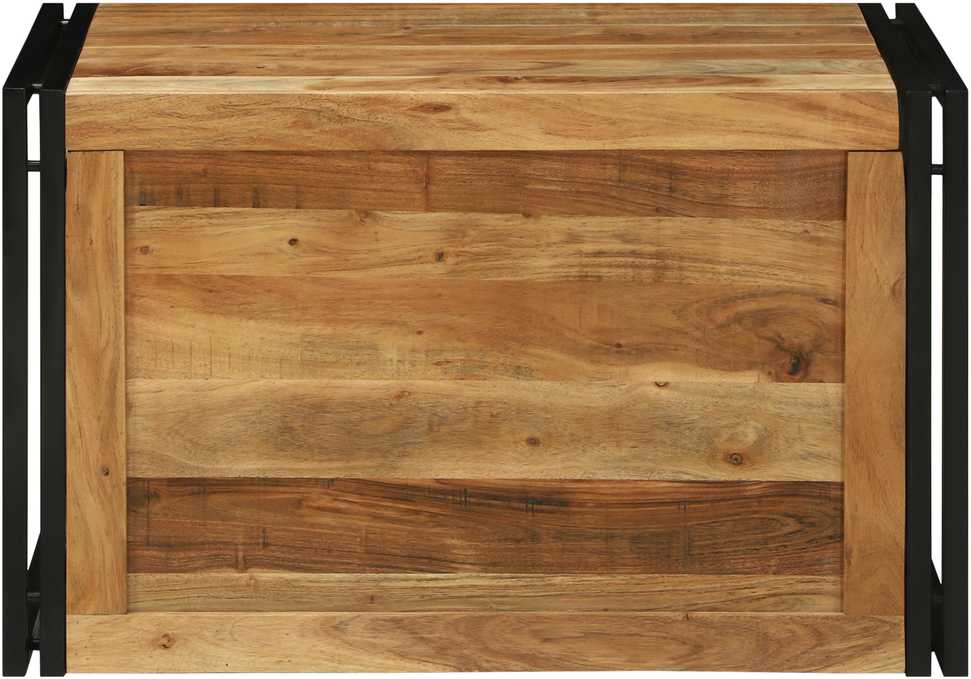 Saugojimo dėžė Ruda ir juoda 80 x 50 x 50 cm Akacijos mediena