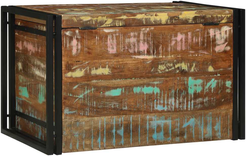 Saugojimo dėžė Ruda ir juoda 80 x 50 x 50 cm apdirbta mediena
