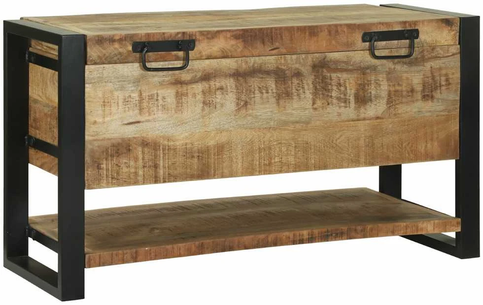 Saugojimo dėžė Ruda 80 x 35 x 45 cm Mango medienos masyvas