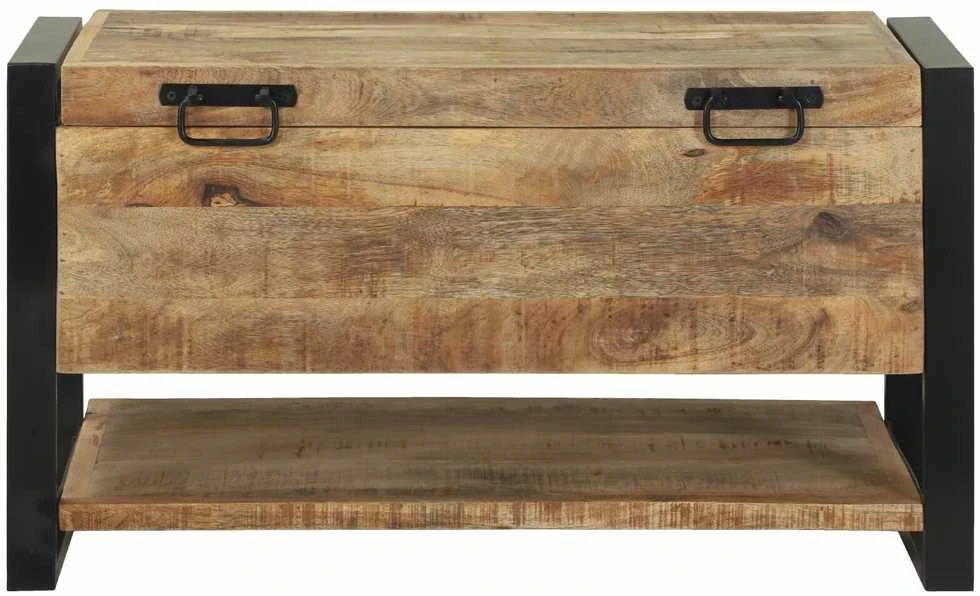 Saugojimo dėžė Ruda 80 x 35 x 45 cm Mango medienos masyvas