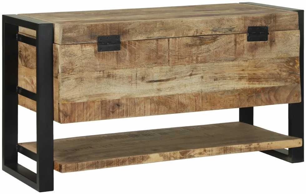 Saugojimo dėžė Ruda 80 x 35 x 45 cm Mango medienos masyvas