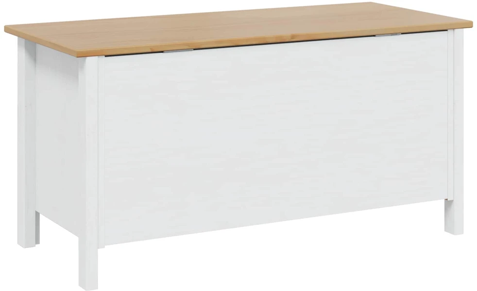 Saugojimo dėžė HILL Balta ir medaus ruda 90 x 40 x 45 cm