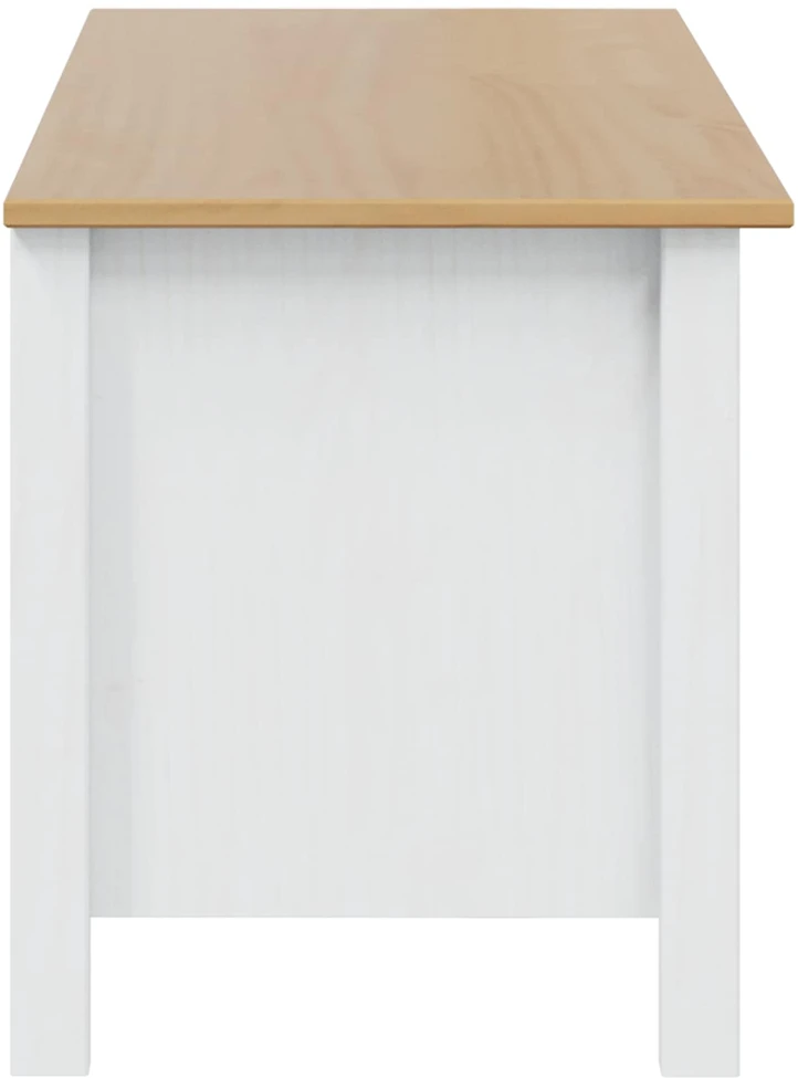 Saugojimo dėžė HILL Balta ir medaus ruda 90 x 40 x 45 cm