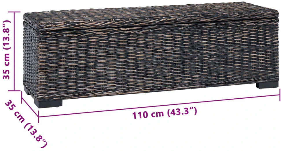 Saugojimo dėžė Juoda 110 x 35 x 45 cm