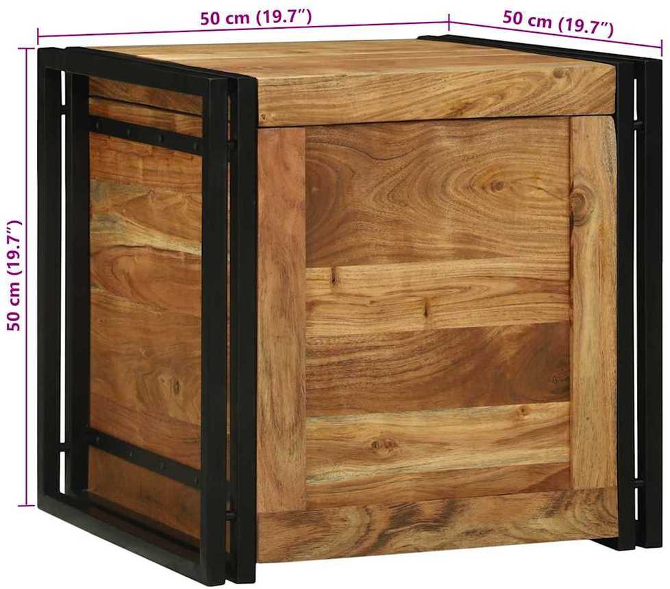 Saugojimo dėžė Ruda ir juoda 50 x 50 x 50 cm