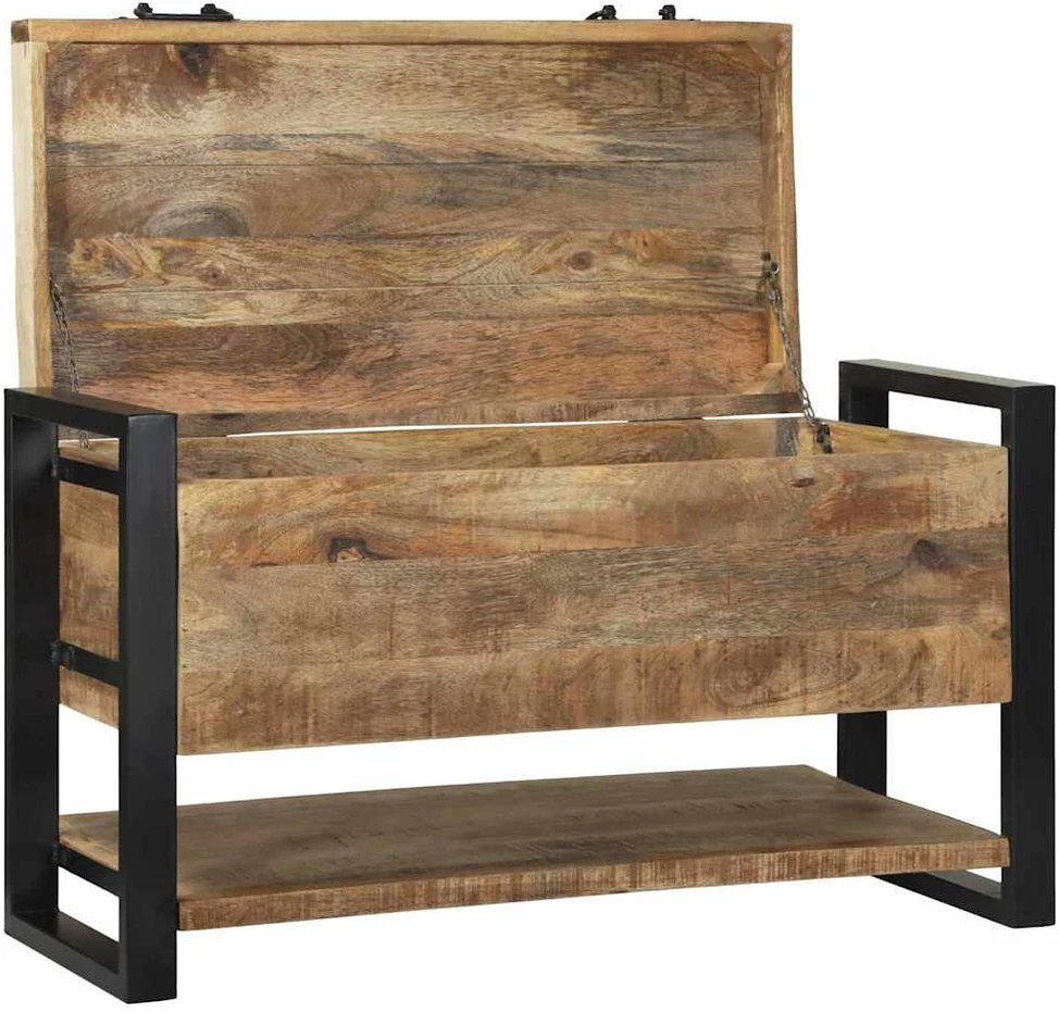 Saugojimo dėžė Ruda 80 x 35 x 45 cm Mango medienos masyvas