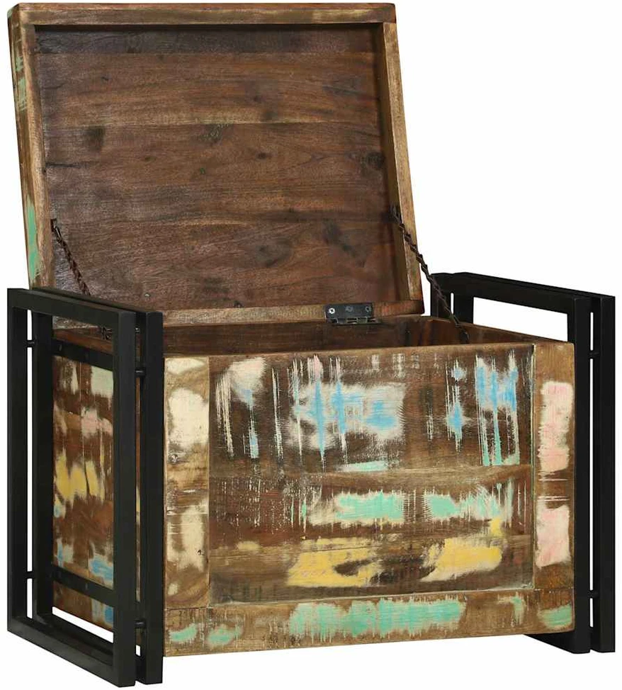 Saugojimo dėžė Ruda ir juoda 60 x 40 x 41 cm apdirbta mediena