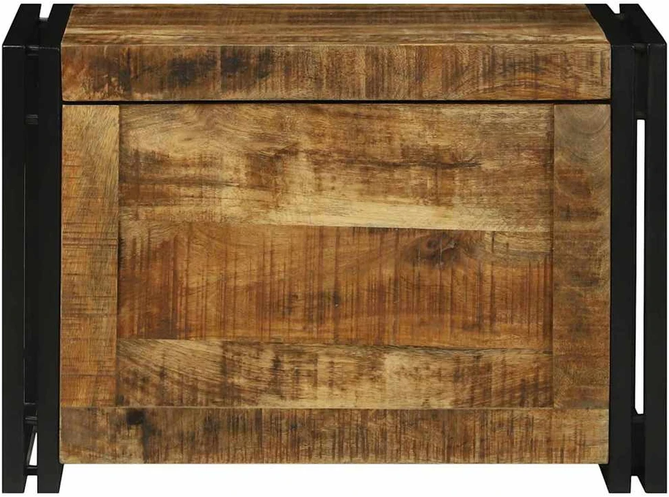 Saugojimo dėžė Ruda ir juoda 60 x 40 x 41 cm Kietas mango medis