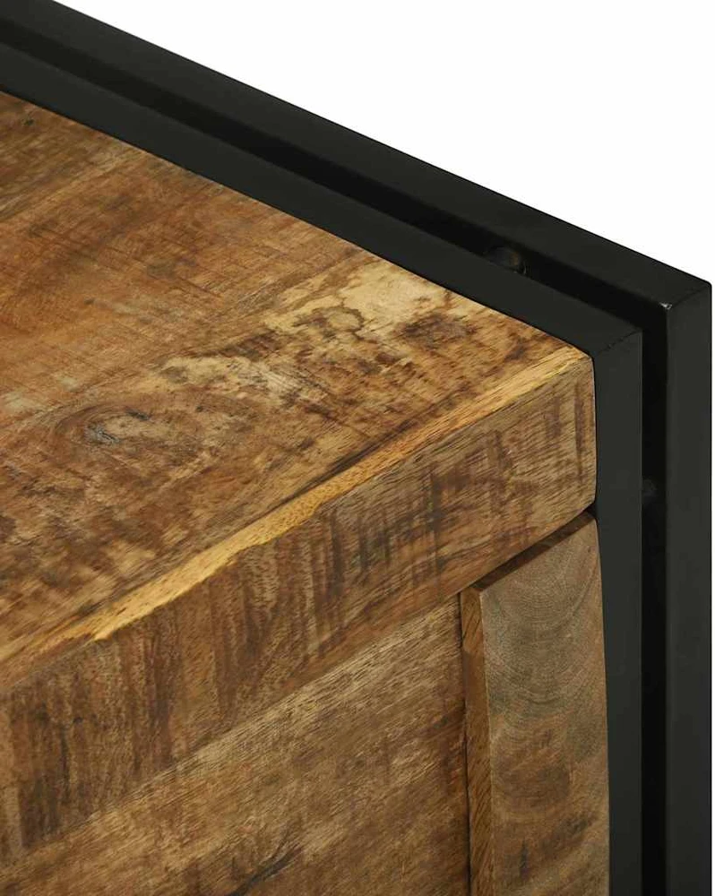 Saugojimo dėžė Ruda ir juoda 60 x 40 x 41 cm Kietas mango medis