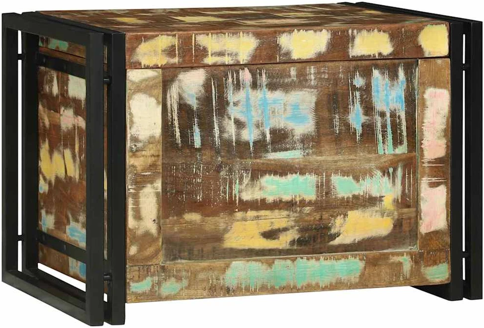 Saugojimo dėžė Ruda ir juoda 60 x 40 x 41 cm apdirbta mediena