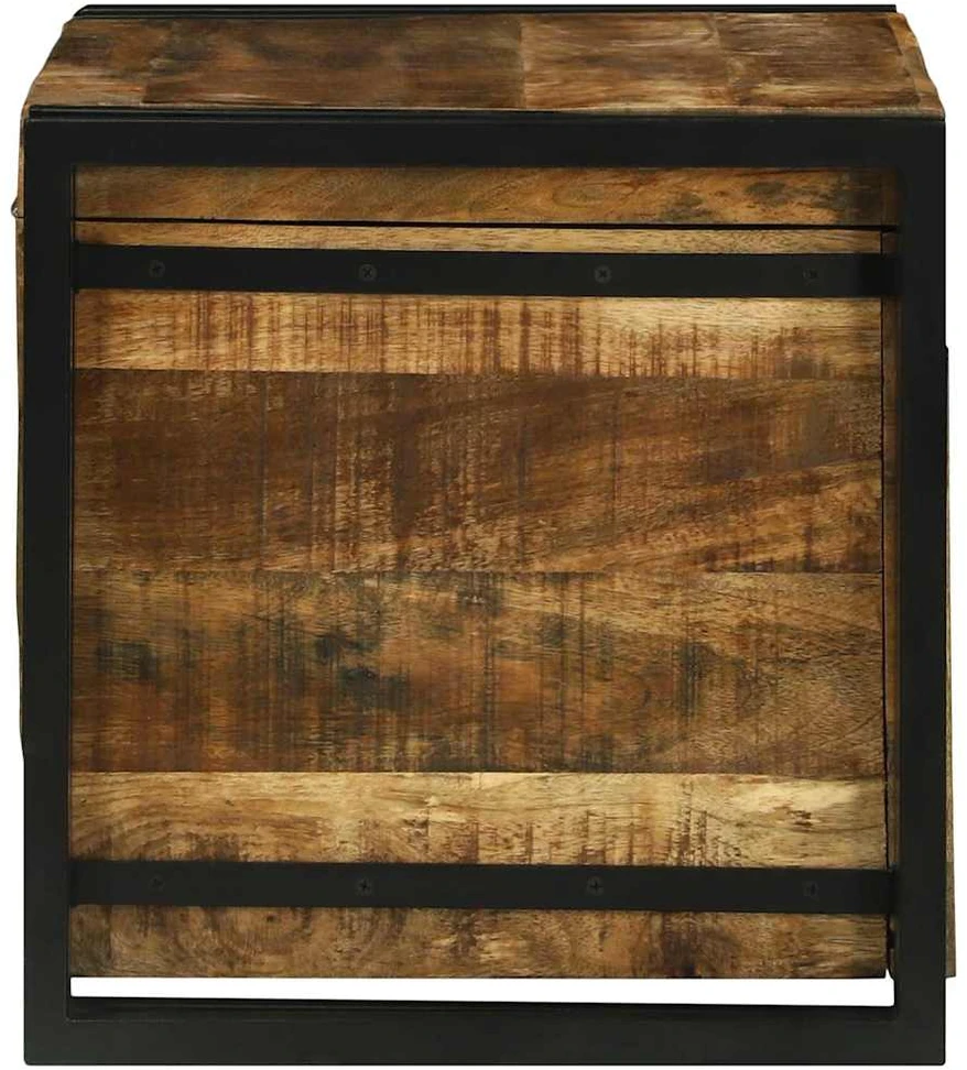 Saugojimo dėžė Ruda ir juoda 60 x 40 x 41 cm Kietas mango medis