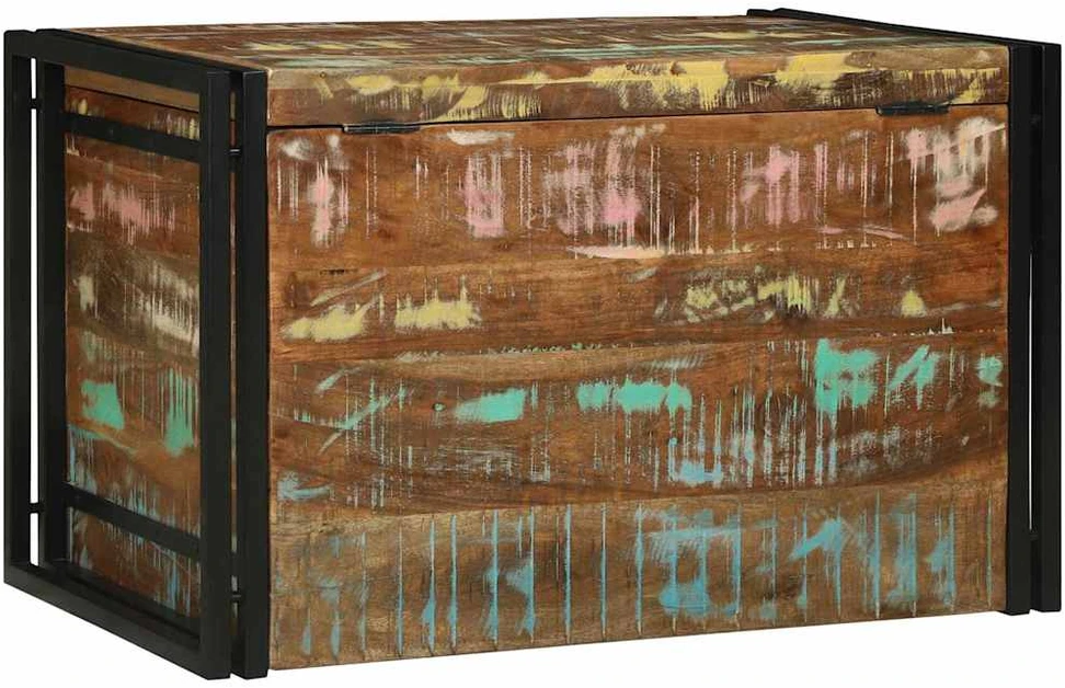 Saugojimo dėžė Ruda ir juoda 80 x 50 x 50 cm apdirbta mediena