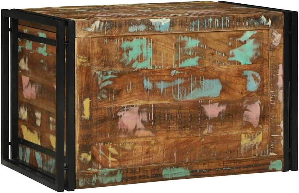 Saugojimo dėžė Ruda ir juoda 80 x 50 x 50 cm apdirbta mediena