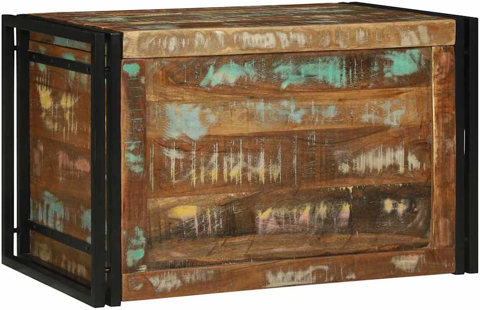 Saugojimo dėžė Ruda ir juoda 80 x 50 x 50 cm apdirbta mediena