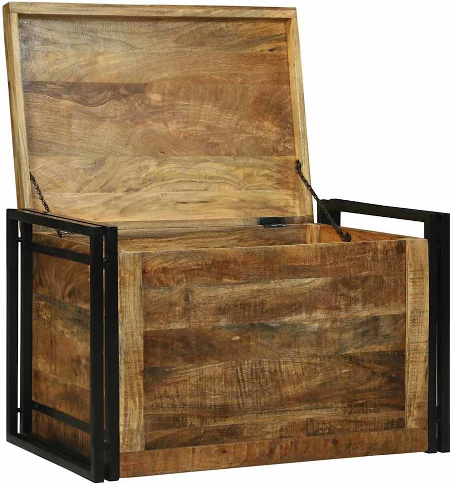 Saugojimo dėžė Ruda ir juoda 80 x 50 x 50 cm