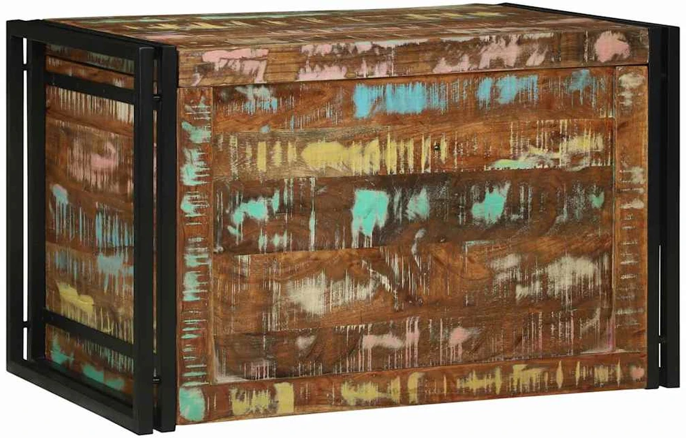 Saugojimo dėžė Ruda ir juoda 80 x 50 x 50 cm apdirbta mediena
