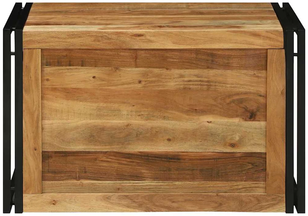 Saugojimo dėžė Ruda ir juoda 80 x 50 x 50 cm Akacijos mediena