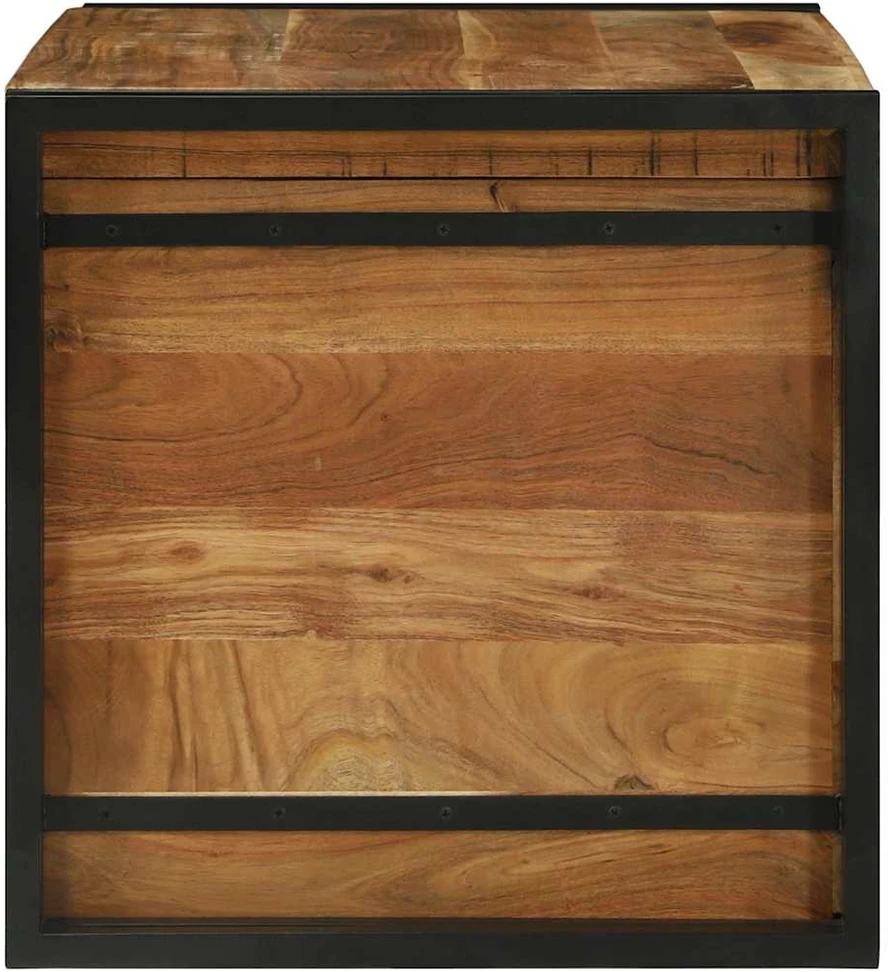 Saugojimo dėžė Ruda ir juoda 80 x 50 x 50 cm Akacijos mediena