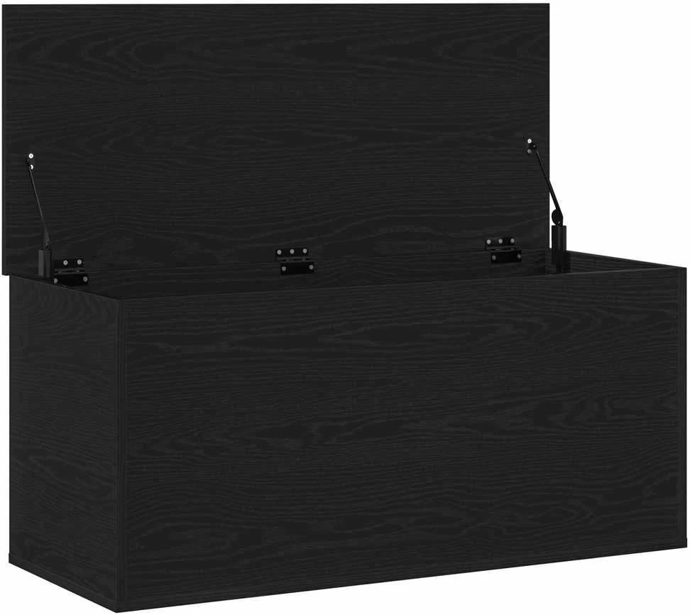 Saugojimo dėžė juoda ąžuolo 100 x 42 x 46 cm Apdirbta mediena